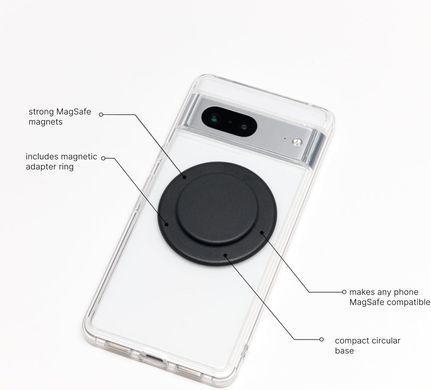 Тримач для телефону PopSockets Phone Grip Compatible with MagSafe - Black