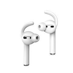 Білі силіконові вакуумні накладки c гачками для AirPods