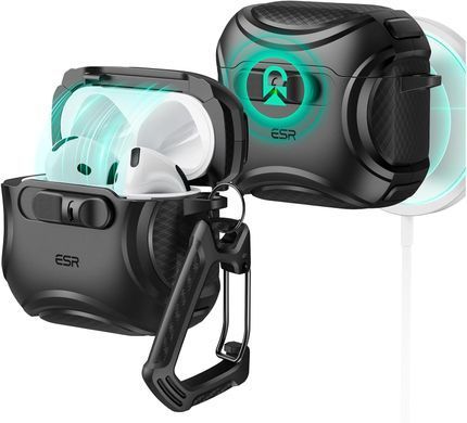 Чохол ESR Cyber FlickLock Case (HaloLock) with MagSafe для AirPods 4 - Чорний