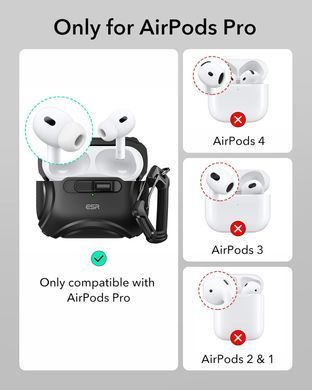 Чохол ESR Cyber FlickLock Snap-and-Charge Bundle with MagSafe для AirPods Pro 2 - Чорний