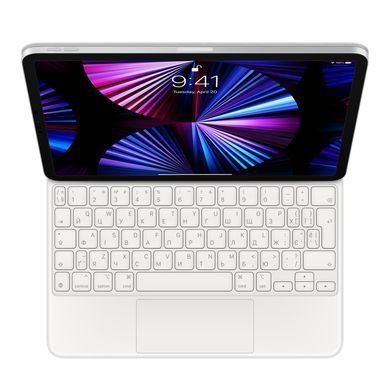 Клавіатура Apple Magic Keyboard для iPad Pro 11 3rd gen. and iPad Air 5th gen. - Ukrainian - White (MJQJ3UA/A)