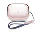 Прозрачный полиуретановый чехол со шнурком для AirPods Pro 2 - Розовый