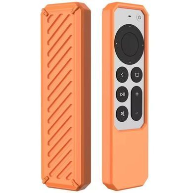 Чехол противоударный силиконовый для пульта Apple Siri Remote 2 / 3 gen - Оранжевый