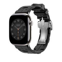 Ремнінець Apple Watch Hermès - 46mm Noir Kilim Single Tour (MXJN3)