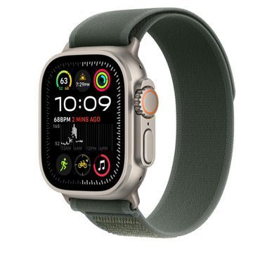 Ремінець Apple 49mm Green Trail Loop - S/M- Natural Titanium Finish (MXTN3)
