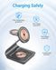 Беспроводная зарядка алюминиевая 3 в 1 для iPhone с MagSafe + Apple Watch + AirPods - Космически серая