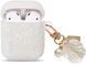 Чохол силіконовий з брелоком для AirPods 1 / 2 - Перлинний