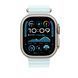 Удлинитель для ремешка Apple Ocean Band Extension - Natural Titanium Finish 49mm - Ice Blue (MXTG3)