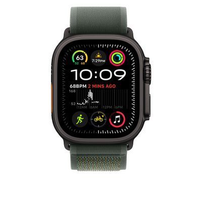 Ремешок Apple 49mm Green Trail Loop - S/M - Black Titanium Finish (MYQ33)