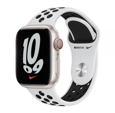 Ремешок Apple Nike Sport Band Pure Platinum/Black 45mm (ML893)
