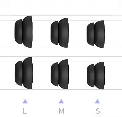Комплект чорних подвійних амбушюр для AirPods Pro