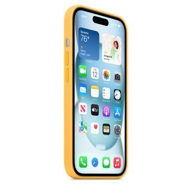 Чехол Apple iPhone 15 Silicone Case with MagSafe - Sunshine (MWNA3)