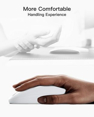 Ергономічний чохол з бездротовою зарядкою для Apple Magic Mouse - Білий