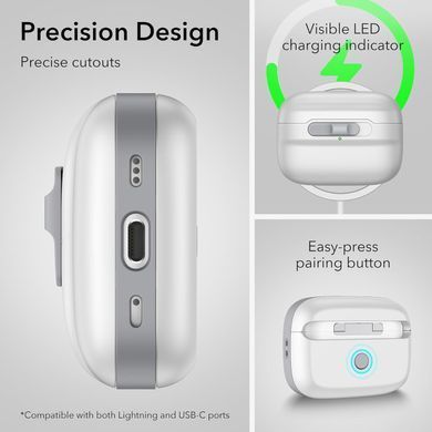 Чохол ESR Pulse FlickLock Case (HaloLock) with MagSafe для AirPods Pro 2 - Білий