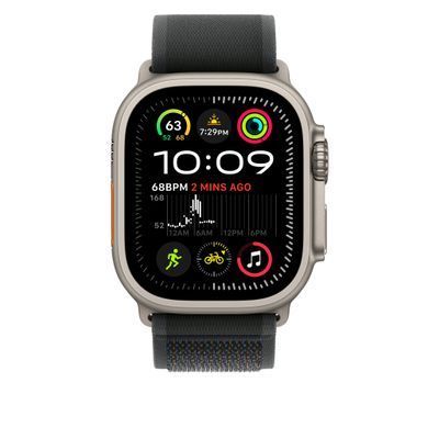 Ремешок Apple 49mm Black Trail Loop - S/M - Natural Titanium Finish (MXTQ3)