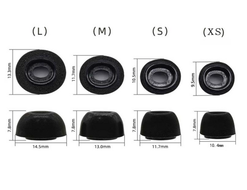 Комплект чорних пінних амбушюр для AirPods Pro - 4 розміри
