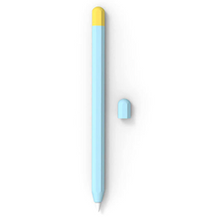 Силиконовый чехол для Apple Pencil 2 / Pro - голубой с желтым