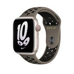 Ремешок Apple Nike Sport Band Olive Grey/Black 45mm - S/M (MPH83)