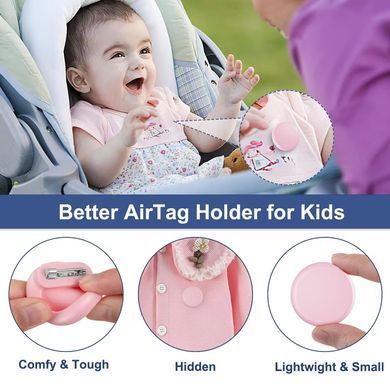 Чехол силиконовый с булавкой для AirTag - Фиолетовый