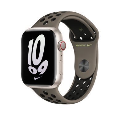 Ремешок Apple Nike Sport Band Olive Grey/Black 45mm - S/M (MPH83)