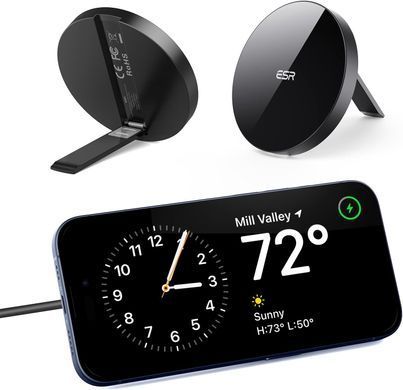 Бездротова зарядка з MagSafe з підставкою для iPhone - Чорна