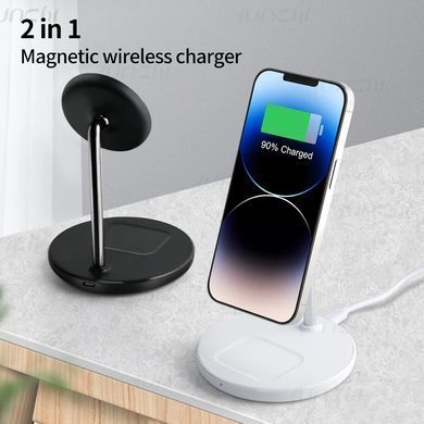 Беспроводная зарядка 2 в 1 для iPhone с MagSafe + AirPods - Черная