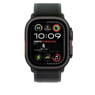 Ремінець Apple 49mm Black Trail Loop - M/L- Black Titanium Finish (MYQ63)