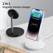 Беспроводная зарядка 2 в 1 для iPhone с MagSafe + AirPods - Черная