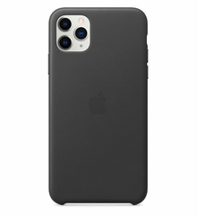 Чохол Apple iPhone 11 Pro Max Leather Case - Black (MX0E2)