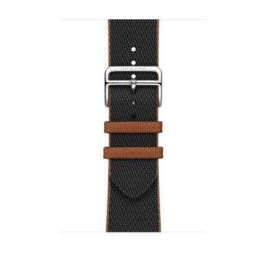 Ремінець Apple Watch Hermès - 45mm Noir/Gold Twill Jump Single Tour (MTHH3)