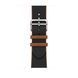 Ремінець Apple Watch Hermès - 45mm Noir/Gold Twill Jump Single Tour (MTHH3)