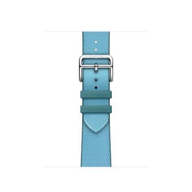 Ремінець Apple Watch Hermès - 41mm Bleu Céleste/Bleu Jean Twill Jump Single Tour (MWP63)
