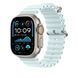 Ремешок Apple 49mm Ice Blue Ocean Band - Natural Titanium Finish (MXTF3)