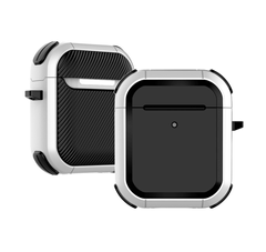 Чохол полікарбонатний з карабіном для AirPods 1 / 2 - Білий