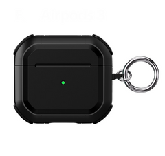 Чорний полікарбонатний чохол з карабіном для AirPods 3