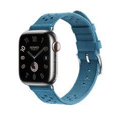 Ремінець Apple Watch Hermès Bleu Jean Tricot Single Tour - 41mm (MWP83)