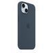 Чехол Apple iPhone 15 Silicone Case with MagSafe - Storm Blue (MT0N3)