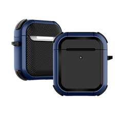 Чохол полікарбонатний з карабіном для AirPods 1 / 2 - Синій