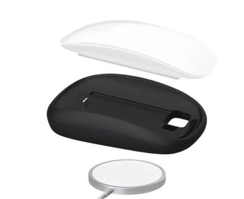 Ергономічний чохол з бездротовою зарядкою для Apple Magic Mouse - Чорний