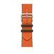 Ремінець Apple Watch Hermès - 45mm Orange/Kaki Twill Jump Single Tour (MTHK3)