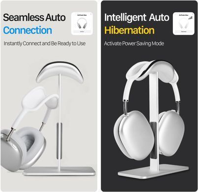 Підставка з авто-вимикачем для навушників Apple AirPods Max - Срібна