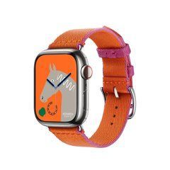 Ремінець Apple Watch Hermès - 41mm Orange/Rose Mexico Twill Jump Single Tour (MTHG3)