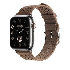 Ремінець Apple Watch Hermès Beige de Weimar Tricot Single Tour - 45mm (MWPA3)