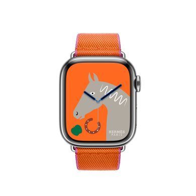 Ремінець Apple Watch Hermès - 41mm Orange/Rose Mexico Twill Jump Single Tour (MTHG3)
