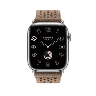 Ремінець Apple Watch Hermès Beige de Weimar Tricot Single Tour - 45mm (MWPA3)