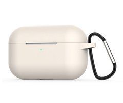 Античный белый силиконовый чехол с карабином для AirPods Pro 1