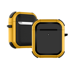 Чохол полікарбонатний з карабіном для AirPods 1 / 2 - Жовтий