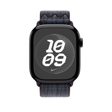 Ремешок Apple Nike Sport Loop Watch 46mm Black/Blue (MYJD3)