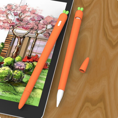 Чехол силиконовый для Apple Pencil 1 - Морковка