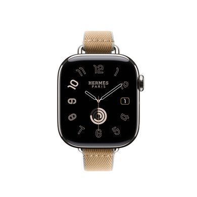 Ремінець Apple Watch Hermès - 42mm Kraft/Bleu Glacier Twill Jump Attelage Single Tour (MDFM4)